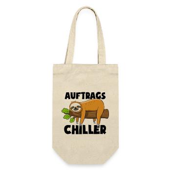 Faultier - Auftrags Chiller - Faulenzen Geschenk - Geschenkbeutel für Flaschen - Natur - Vorne