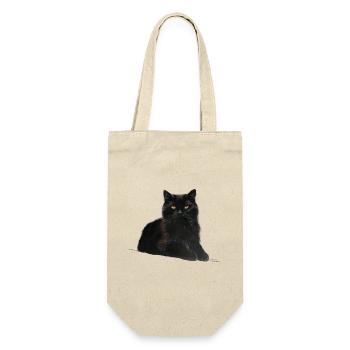 Katze - Geschenkbeutel für Flaschen - Natur - Vorne