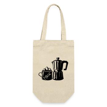 Coffee Hike - Mountain Espresso [Schwarz] - Geschenkbeutel für Flaschen - Natur - Vorne