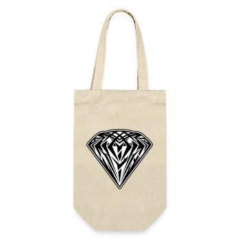 Icône de symbole de diamant - Sac à bouteille - nature - Devant