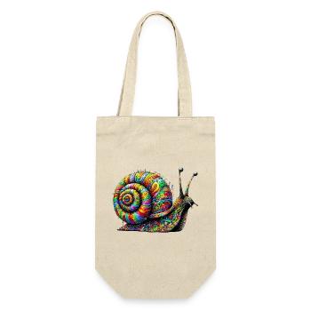 Schnecke - Geschenkbeutel für Flaschen - Natur - Vorne