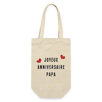 JOYEUX ANNIVERSAIRE PAPA - Sac à bouteille - nature - Devant