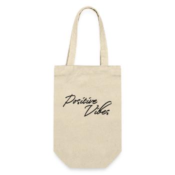 Positive Vibes - Gift Bag for Bottles - nature - Front