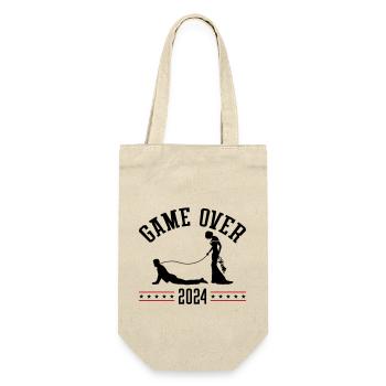 Game Over 2024 Hochzeit - Geschenkbeutel für Flaschen - Natur - Vorne