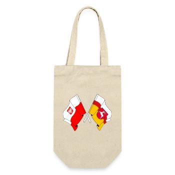 Flag of Poland, Lubin crossed - Gift Bag for Bottles - nature - Front