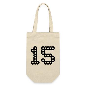 15. 15 YEARS. 15th ANNIVERSARY. 15 YEAR ANNIVERSARY. - Gift Bag for Bottles - nature - Front