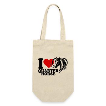 I love Pferd Quarter Horse - Gift Bag for Bottles - nature - Front