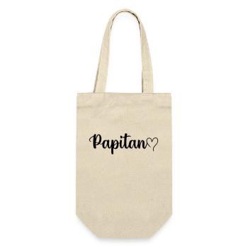 Papa Papa Père Fille Fils Fête des Pères Chemise Homme - Sac à bouteille - nature - Devant