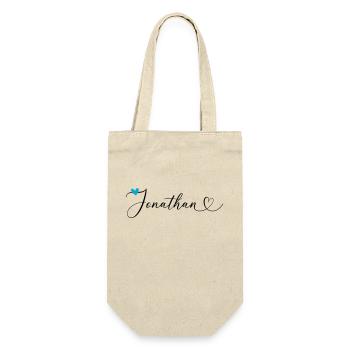 Jonathan Last name First name Calligraphy heart - Gift Bag for Bottles - nature - Front