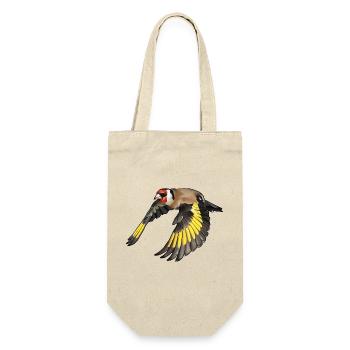 Stieglitz im Flug - Geschenkbeutel für Flaschen - Natur - Vorne