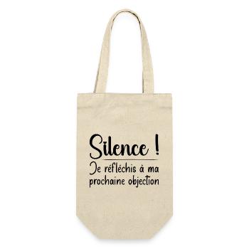 Silence ! Je réfléchis à ma prochaine objection - Sac à bouteille - nature - Devant
