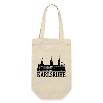 Karlsruhe Landmark Silhouette - Gift Bag for Bottles - nature - Front