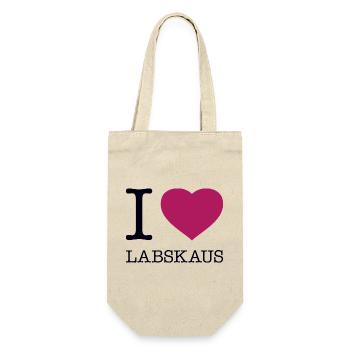 I love Labskaus - Gift Bag for Bottles - nature - Front