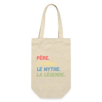 Father Man The Myth La Le'gende Father's Day - Gift Bag for Bottles - nature - Front