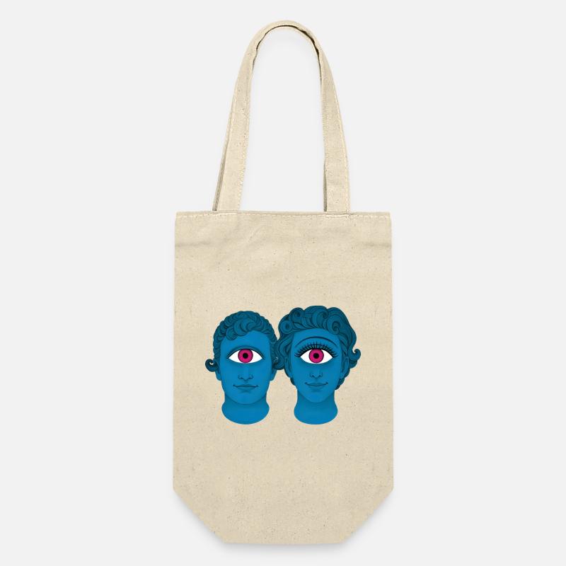 CYCLOPS IN LOVE – nette Leute - Geschenkbeutel für Flaschen - Natur