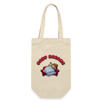 Cozy Dreams - Geschenkbeutel für Flaschen - Natur - Vorne
