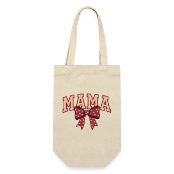 Mom Bow Dots – Mom Motif - Sac à bouteille - nature - Devant