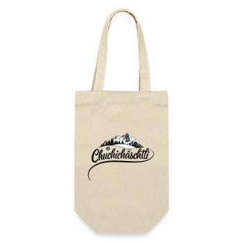 Swiss cult term Chuchichäschtli - Gift Bag for Bottles - nature - Front