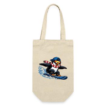 Penguin Boarder Winter Sports - Gift Bag for Bottles - nature - Front