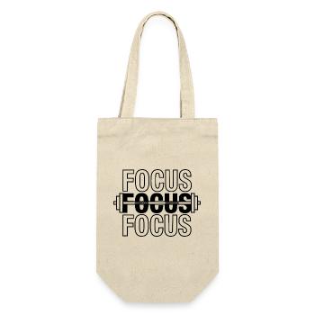 FOCUS Gym Motivation Barbell - Gift Bag for Bottles - nature - Front