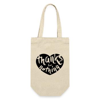 thanks for nothing - Geschenkbeutel für Flaschen - Natur - Vorne