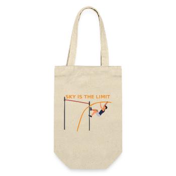 Stabhochsprung - Sky is the Limit - Geschenkbeutel für Flaschen - Natur - Vorne