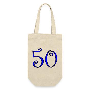 50. 50 YEARS. 50th ANNIVERSARY. 50 YEARS ANNIVERSARY. - Gift Bag for Bottles - nature - Front