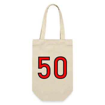 50. 50 YEARS. 50th ANNIVERSARY. 50 YEARS ANNIVERSARY. - Gift Bag for Bottles - nature - Front