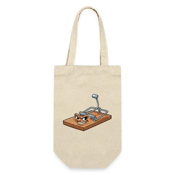 Naughty Mousetrap Cartoon - Gift Bag for Bottles - nature - Front
