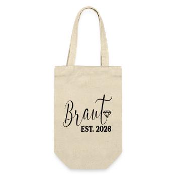 Wedding Engagement - Bride 2026 - Gift Bag for Bottles - nature - Front