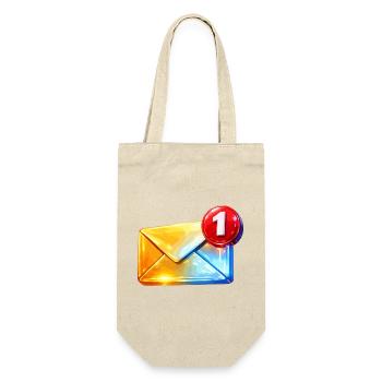 Erste Abzeichen-E-Mail - Geschenkbeutel für Flaschen - Natur - Vorne