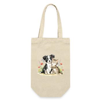 Amitié entre chien et chat - Sac à bouteille - nature - Devant