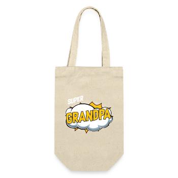 Super Grandpa Comic Motif - Gift Bag for Bottles - nature - Front
