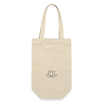 Lotusblüte Yoga Meditation Design - Geschenkbeutel für Flaschen - Natur - Vorne