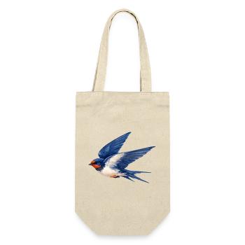 Water-coloured blue swallow - Gift Bag for Bottles - nature - Front