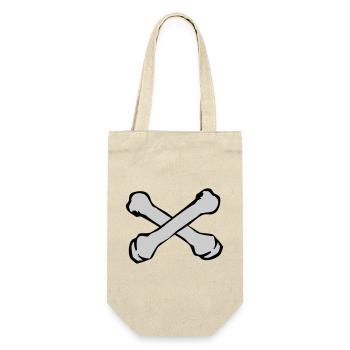 Crossing Bones Silhouette - Gift Bag for Bottles - nature - Front