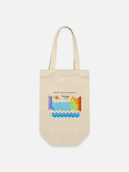 Periodic Table Of The Elements Hexagon Rainbow - Geschenkbeutel für Flaschen - Natur