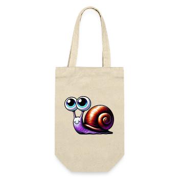 Schnecke - Geschenkbeutel für Flaschen - Natur - Vorne