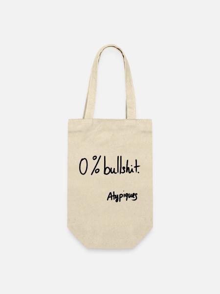 0% Bullshit – Atypische Sammlung - Geschenkbeutel für Flaschen - Natur