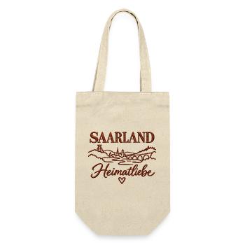 Saarland Heimatliebe - Geschenkbeutel für Flaschen - Natur - Vorne
