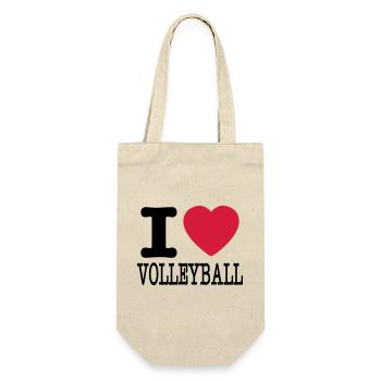 J'aime le volley-ball / j'aime la chemise de volleyball - Sac à bouteille - nature - Devant