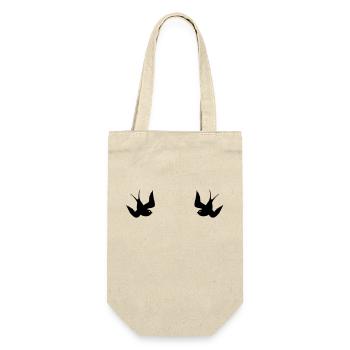 Tattoo Swallows Design Oldschool Birds Freedom - Sac à bouteille - nature - Devant