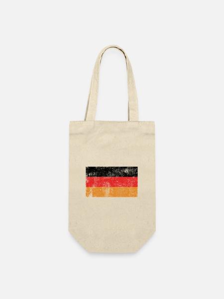 Flagge Deutschland Fahne Grunge Retro Vintage - Geschenkbeutel für Flaschen - Natur