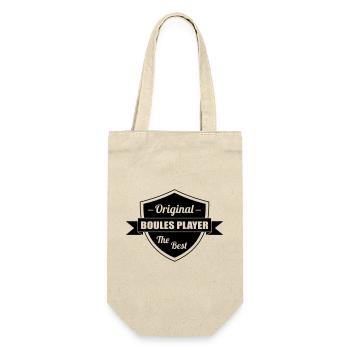 Petanque / Boules / Sport / Spiel - Geschenkbeutel für Flaschen - Natur - Vorne