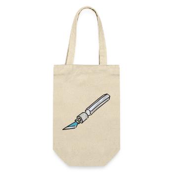 Cutter Japanese knife scalpel - Gift Bag for Bottles - nature - Front