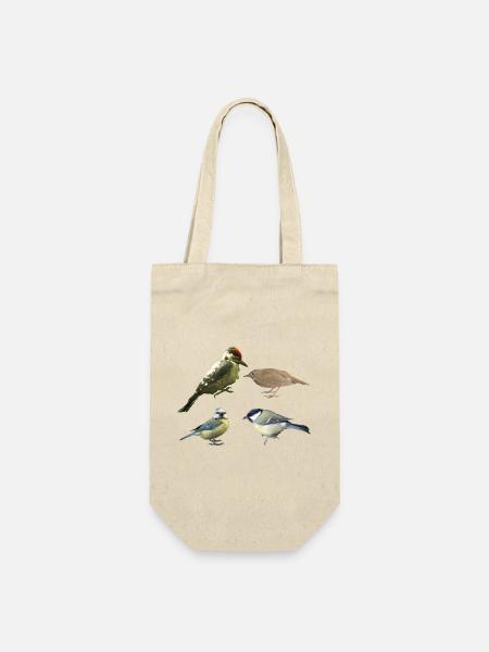 Singvögel - Geschenkbeutel für Flaschen - Natur
