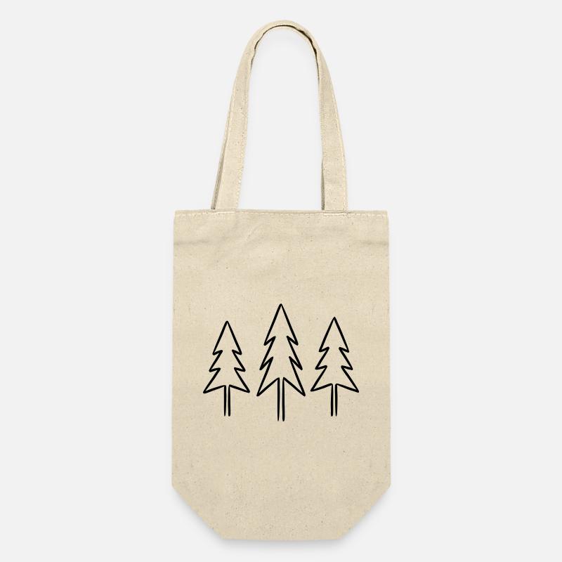 Fir fir trees forest Christmas Advent - Gift Bag for Bottles - nature