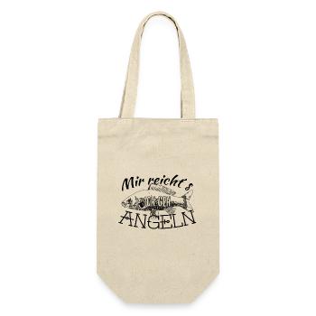 Angeln mir reichts ich geh Angeln Geschenk - Geschenkbeutel für Flaschen - Natur - Vorne