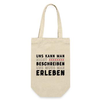 Freunde für immer - Geschenkbeutel für Flaschen - Natur - Vorne