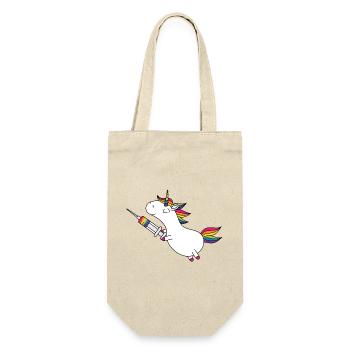 Vaccinated Unicorn Immunicorn - Gift Bag for Bottles - nature - Front